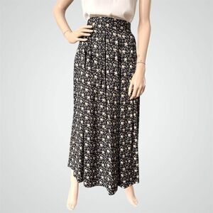 Vintage Silk Midi Skirt, Medium